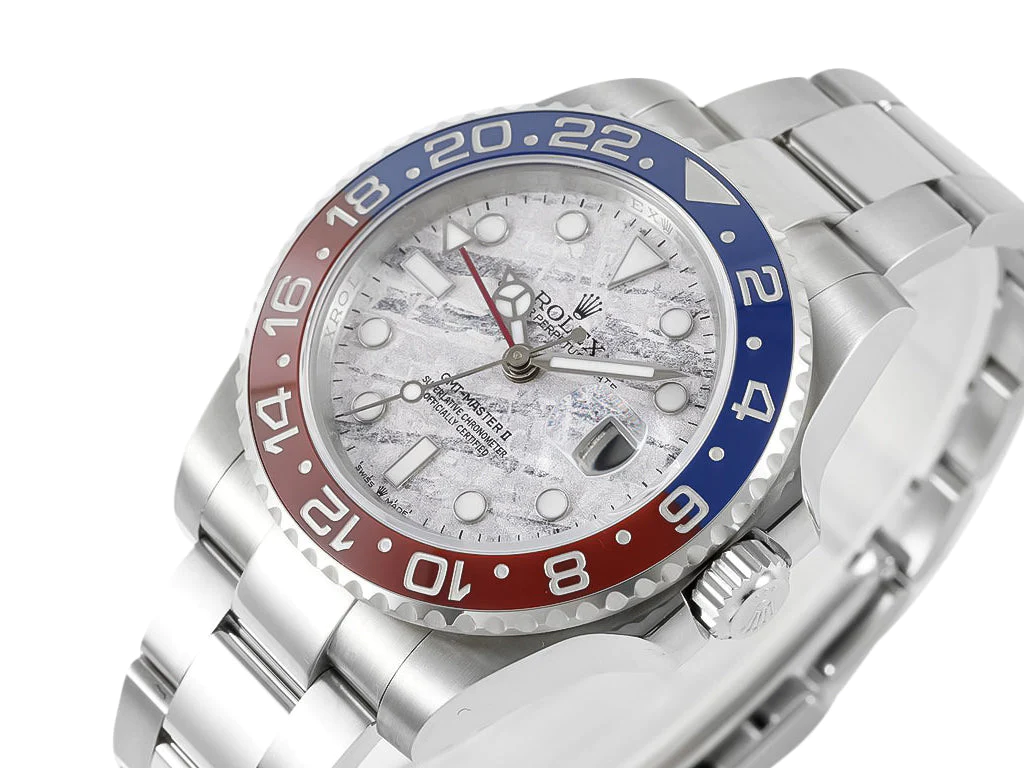 GMT-Master II Stainless Steel 'Pepsi' with Meteorite Dial (40mm)
