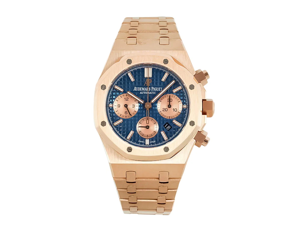 Royal Oak Chronograph Pink Gold with Blue Dial (41mm)