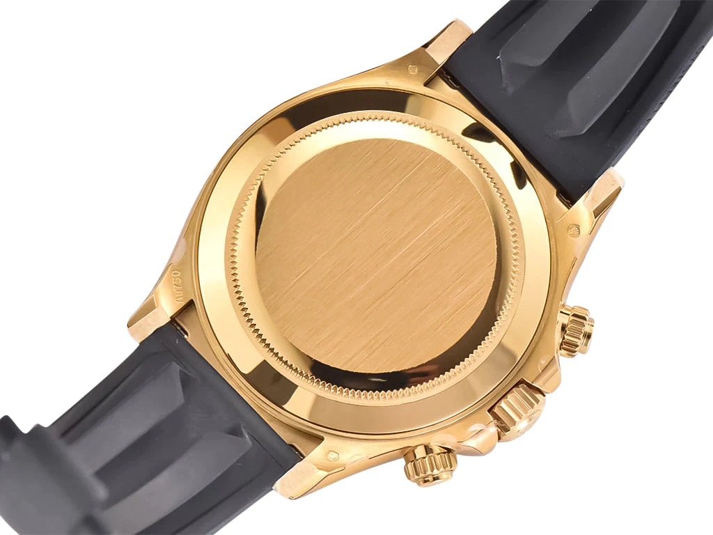 Cosmograph Daytona Yellow Gold Oysterflex with Black and Champagne Dial