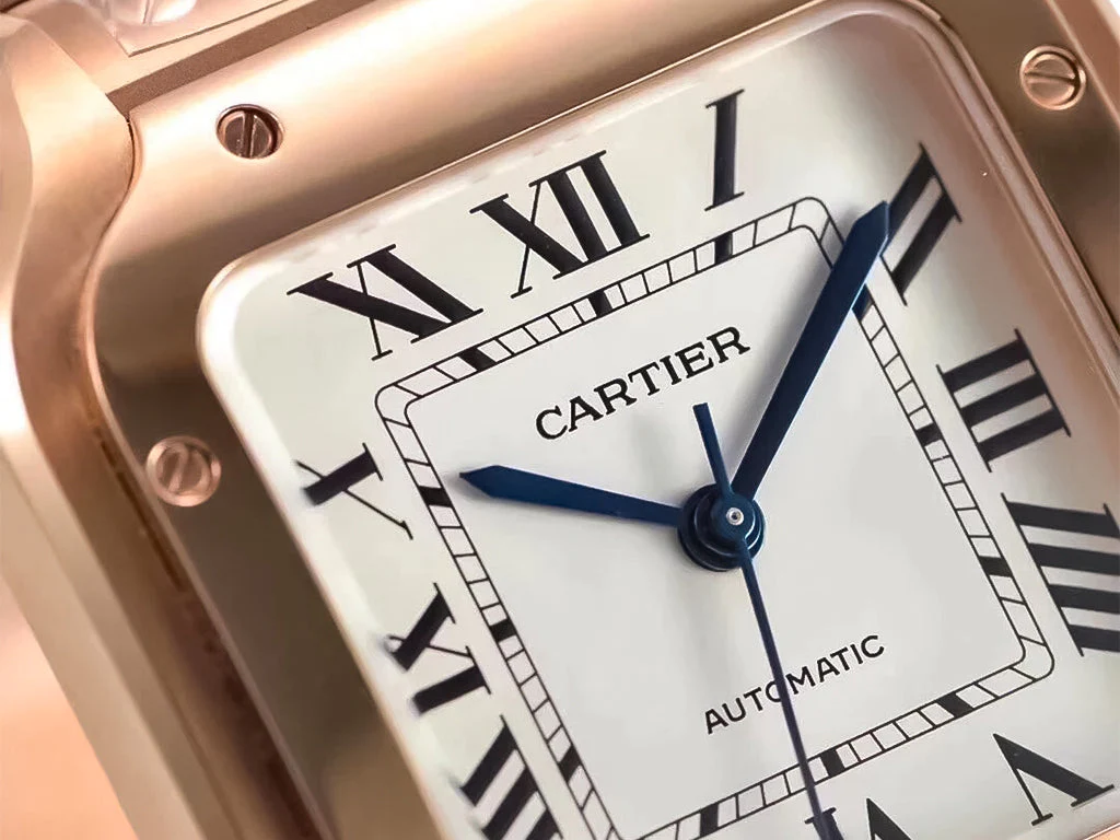 Santos Medium Rose Gold with White Dial (35mm)