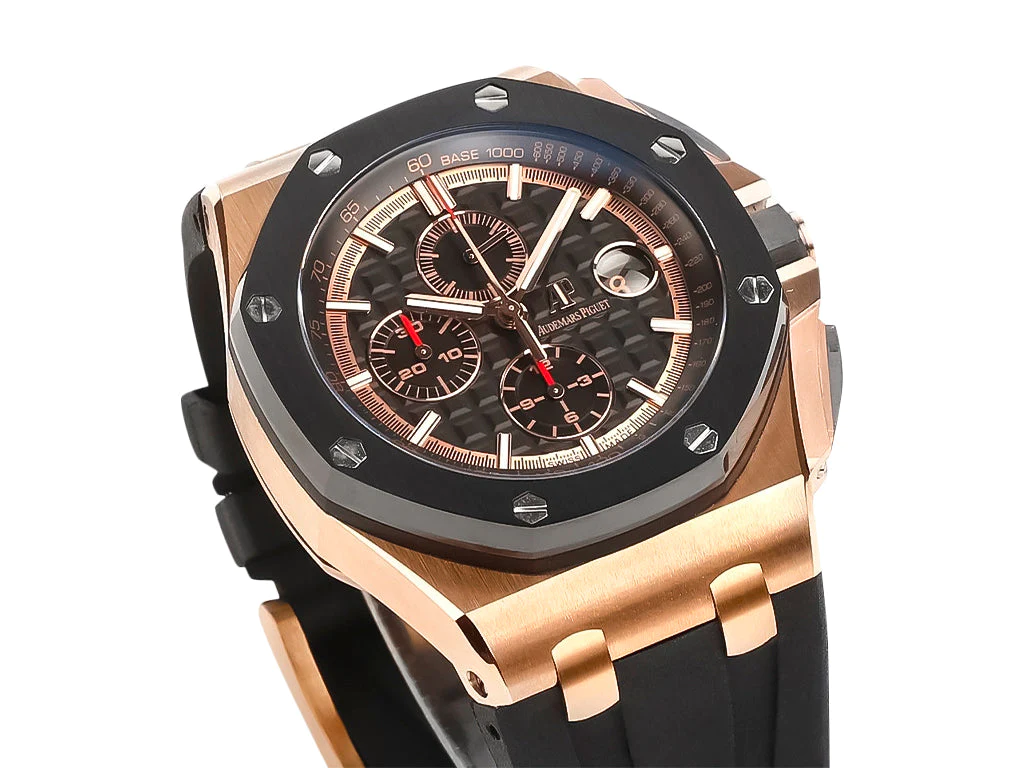 Royal Oak 'Offshore Chronograph' Pink Gold with Black Dial and Subdials (44mm)