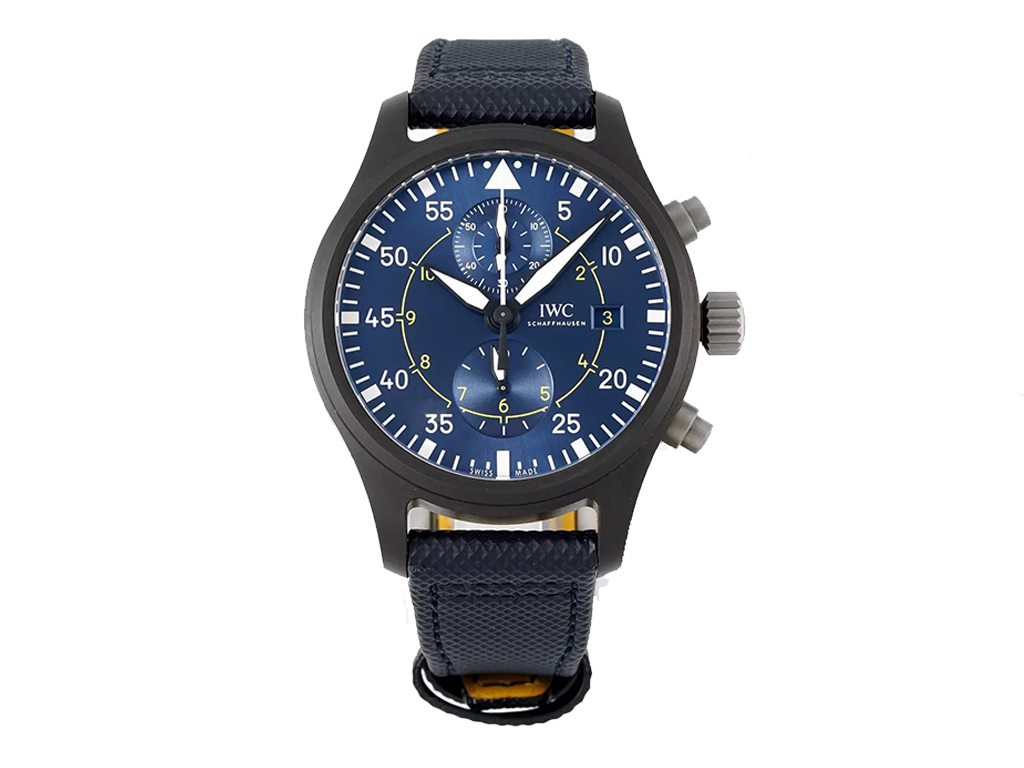 IWC Pilot's Watch Blue Angle Ceramic Case with Black Dial(44mm)