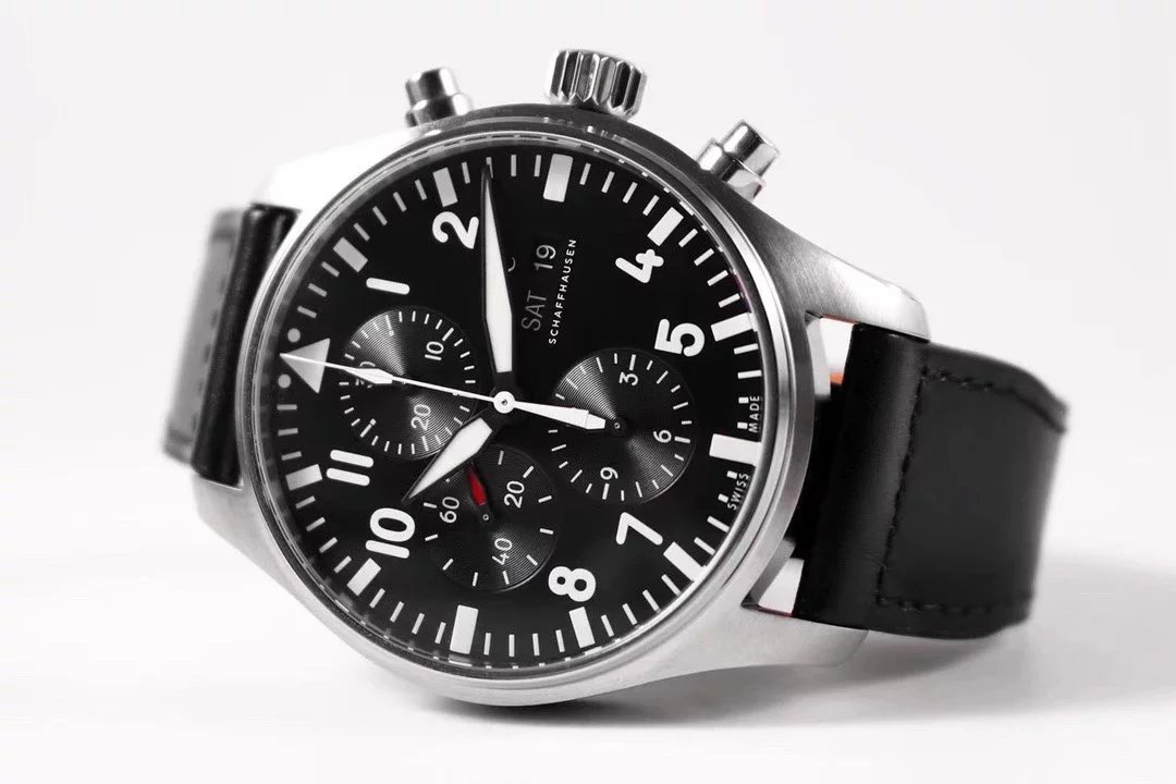 IWC Pilot's Watch  Stainless Steel with Black Dial(43mm)