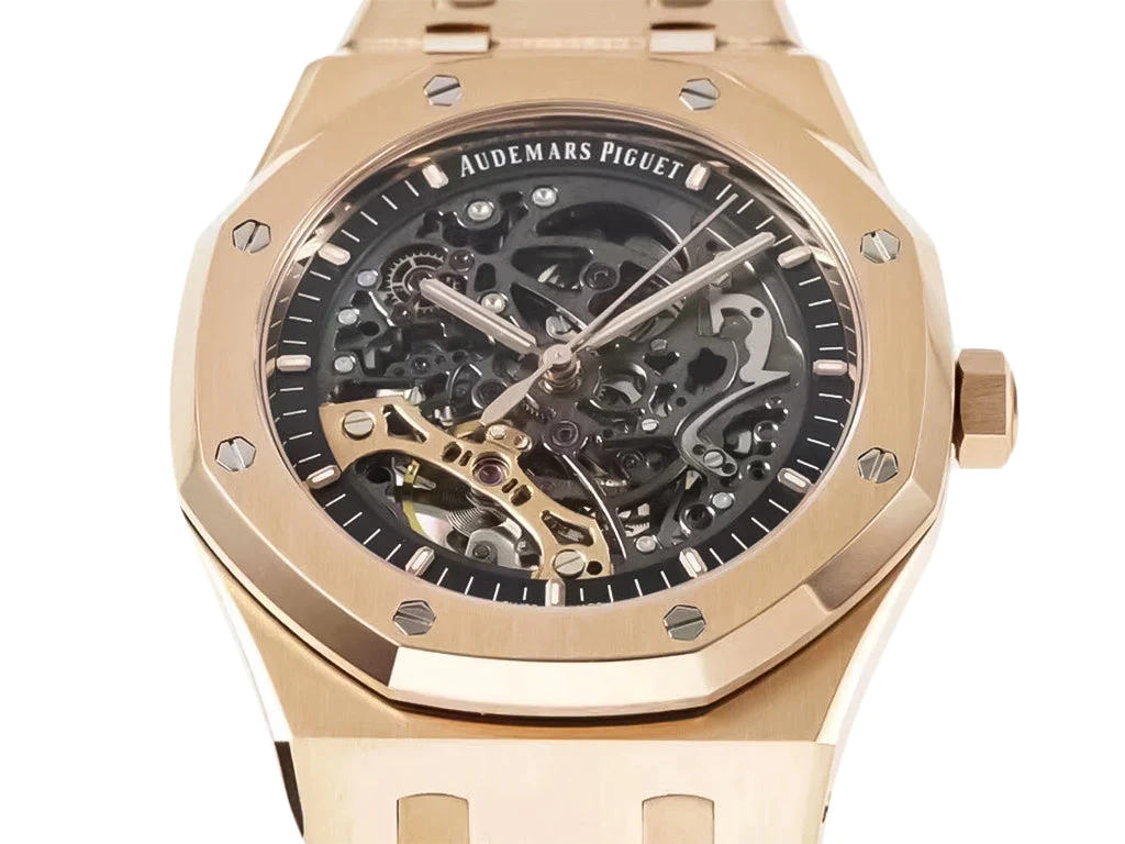 Royal Oak Pink Gold Openworked Double Balance Wheel (41mm)