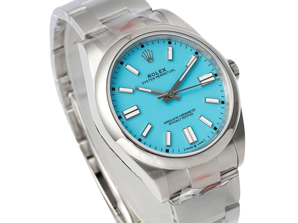 Oyster Perpetual 41 Stainless Steel 'Tiffany' with Blue Turquoise Dial