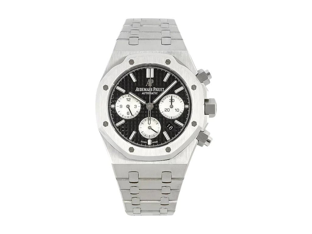 Royal Oak Chronograph Stainless Steel with Black Dial (41mm)