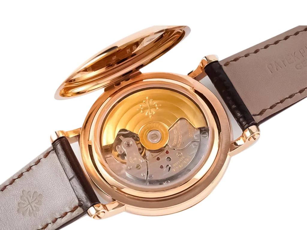 Calatrava Rose Gold with Silver Guilloche Dial (38mm)