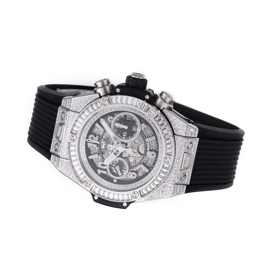 BIG BANG Unico Titanium Alloy Case with Diamonds and Grey Dial (44MM)