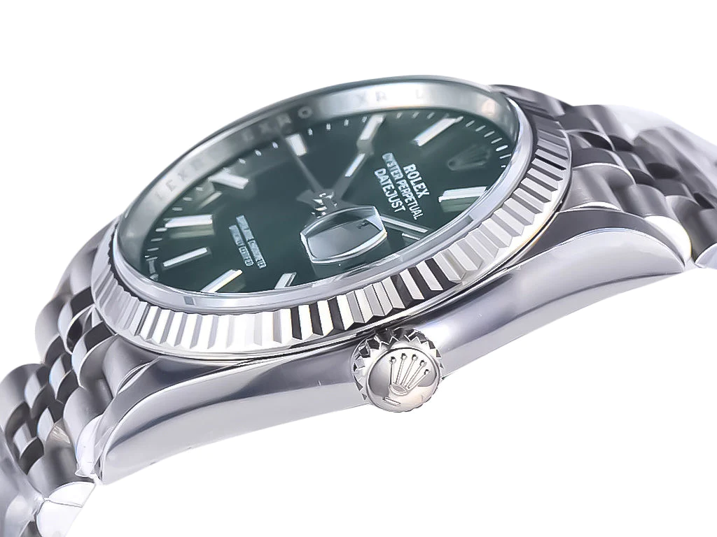 Datejust 36 Stainless Steel on Jubilee with Mint Green Dial and Fluted Bezel
