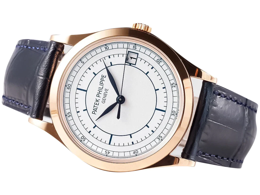 Calatrava Rose Gold 'Scientific' with Silver Dial (38mm)