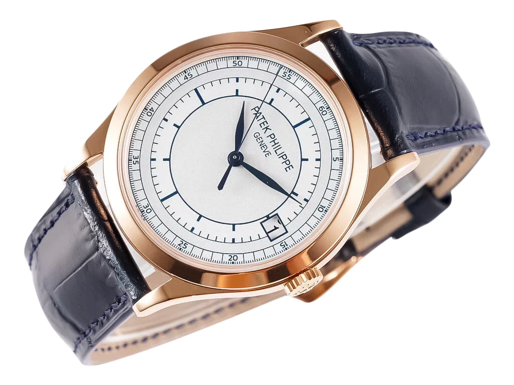 Calatrava Rose Gold 'Scientific' with Silver Dial (38mm)