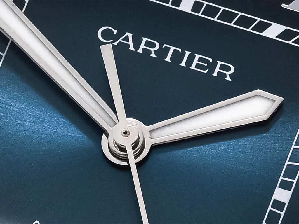 Santos Large Stainless Steel with Blue Dial (40mm)