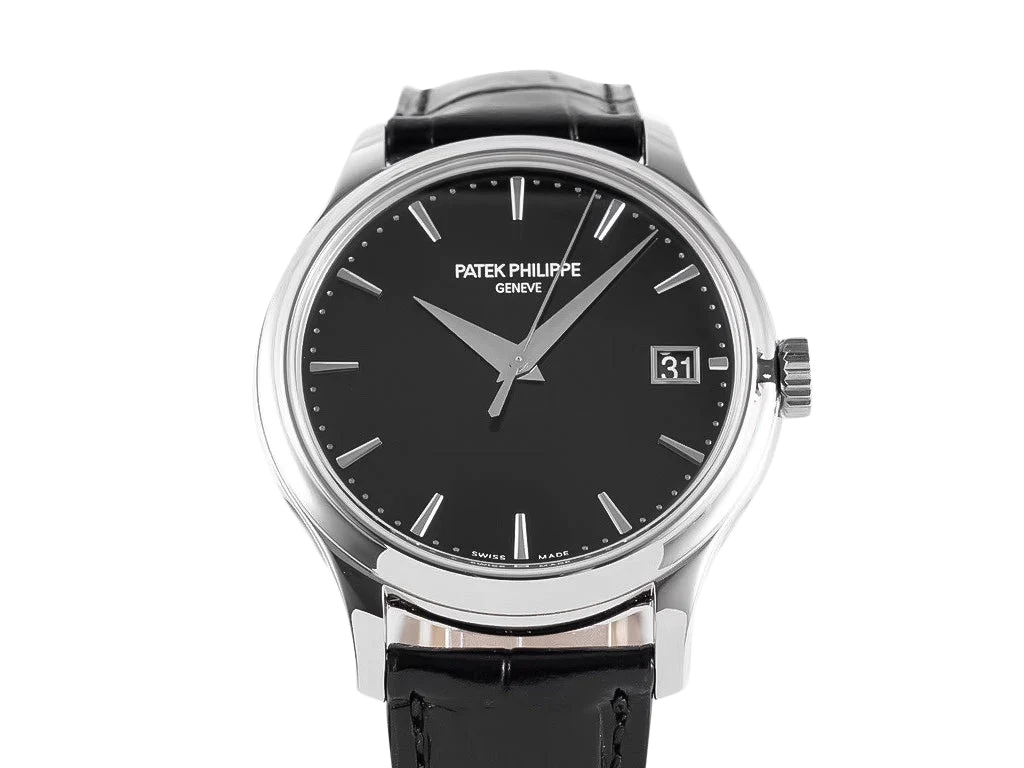 Calatrava Stainless Steel with Black Dial (39mm)