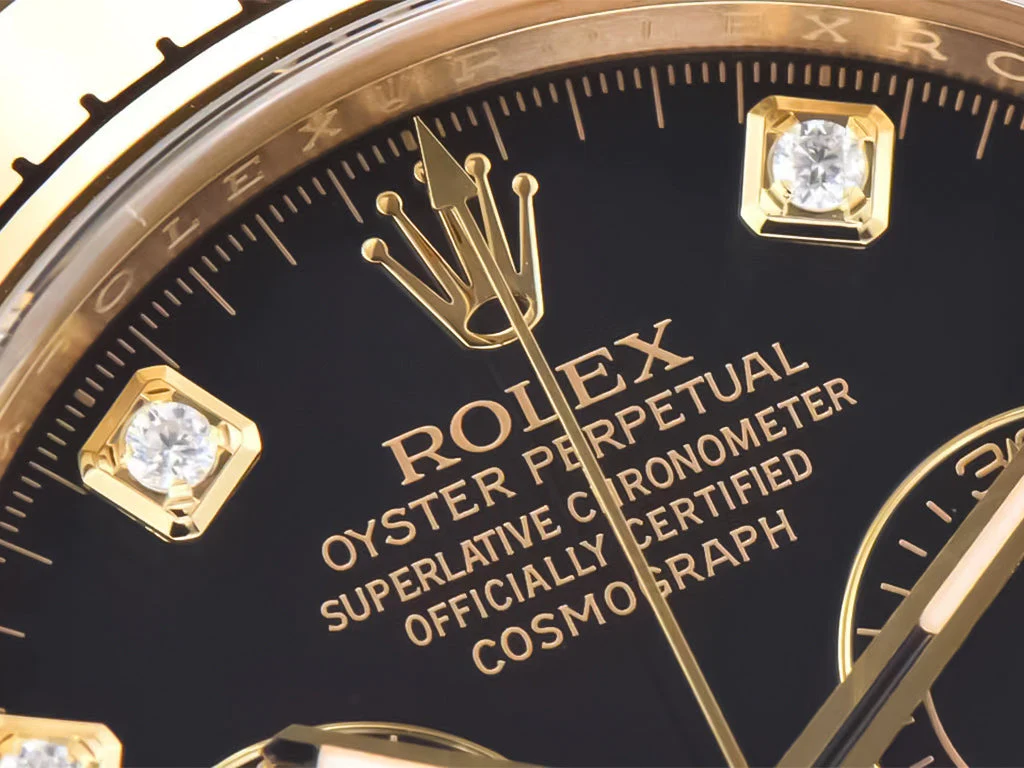 Cosmograph Daytona Yellow Gold Diamond Black Dial