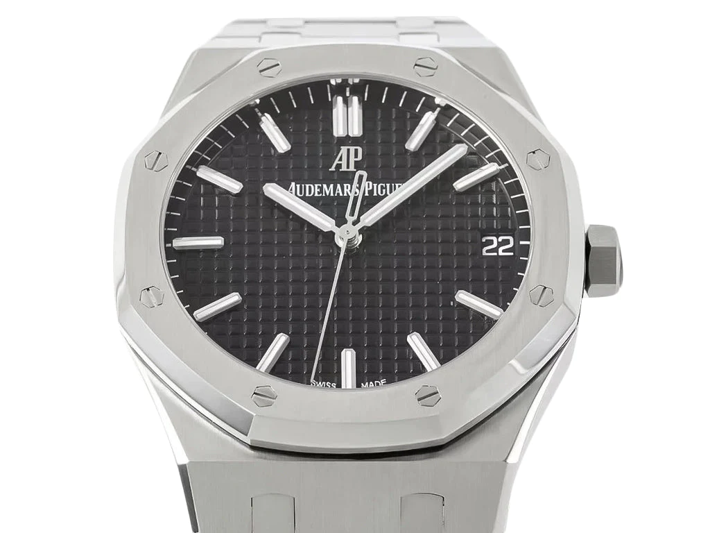Royal Oak Stainless Steel with Black Dial (41mm) - 15500