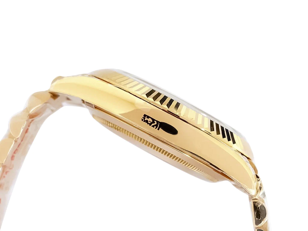 Day-Date 40 Yellow Gold 'President' with White Dial (Roman Numerals) and Fluted Bezel