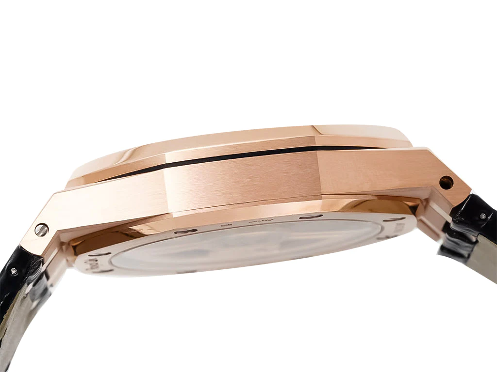 Royal Oak Pink Gold '50th Anniversary' with Black Dial and Leather Strap (41mm)