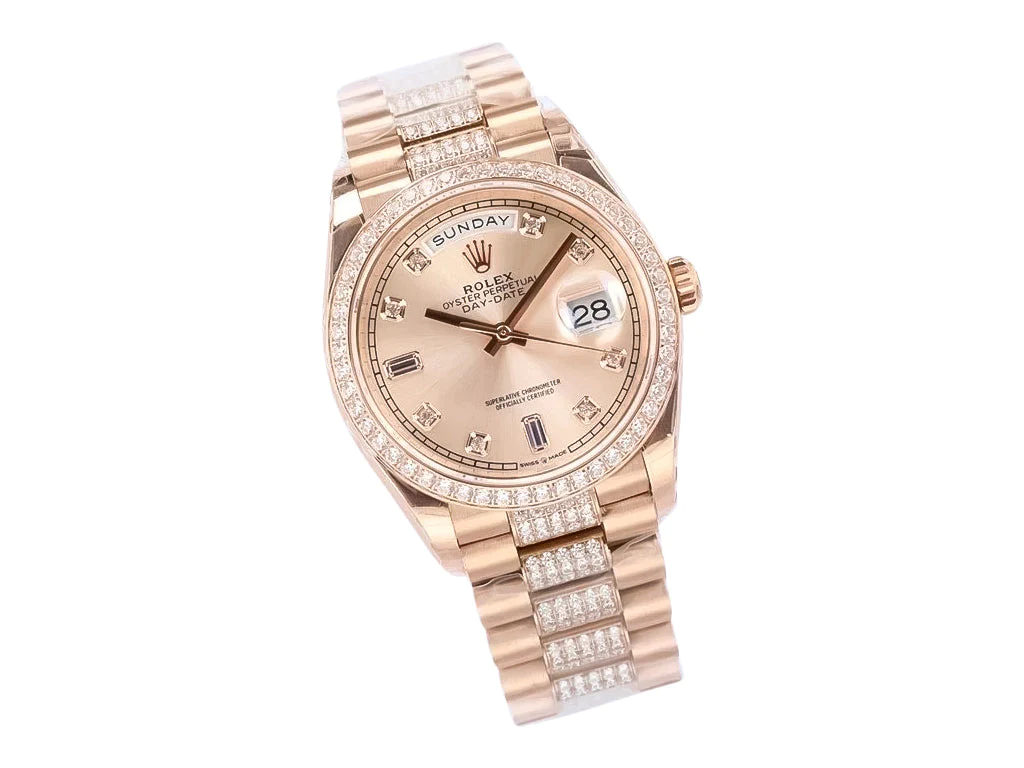 Day-Date 36 Rose Gold 'President' with Diamond Rose Dial and Diamond Bezel