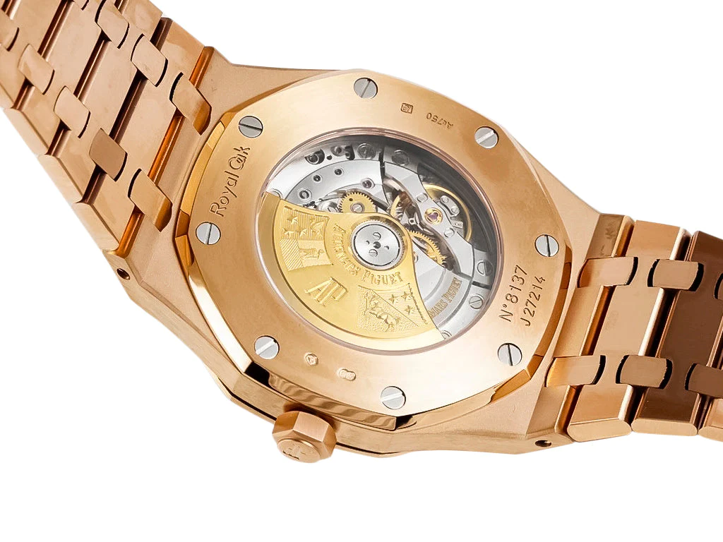 Royal Oak 41mm Pink Gold with Blue Dial , 1:1 Super Homage Watch- 15400