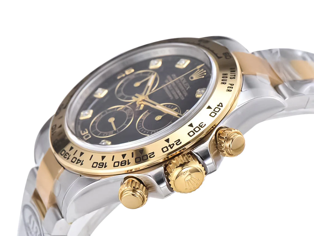 Cosmograph Daytona Two Tone Yellow Gold & Steel with Diamond Black Dial