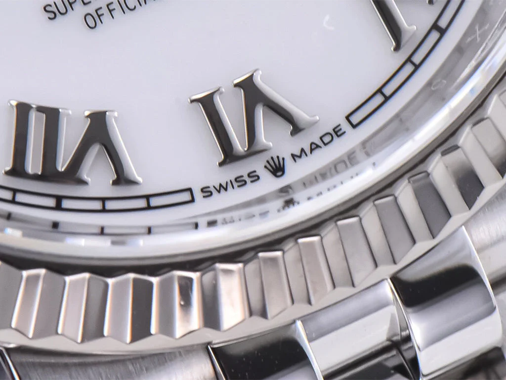 Datejust 36 Stainless Steel on Jubilee with White Dial (Roman Numerals) and Fluted Bezel