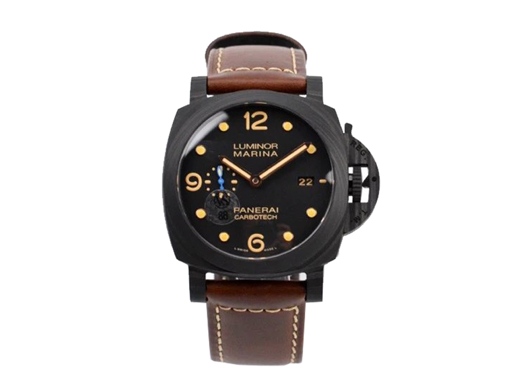 Luminor 1950 44 3 Days Automatic 'Carbotech' Titanium and Carbon Case with black dial and Brown strap (44mm)