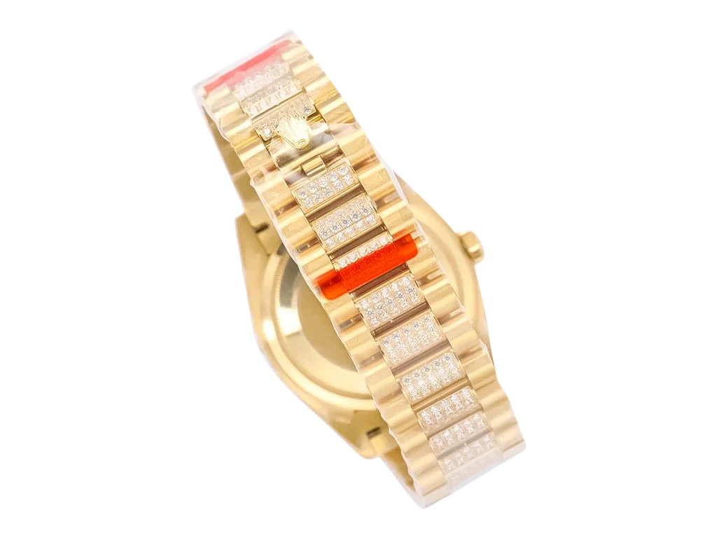 Day-Date 36 Yellow Gold 'President' with Diamond Green Ombre Dial and Diamond Bezel