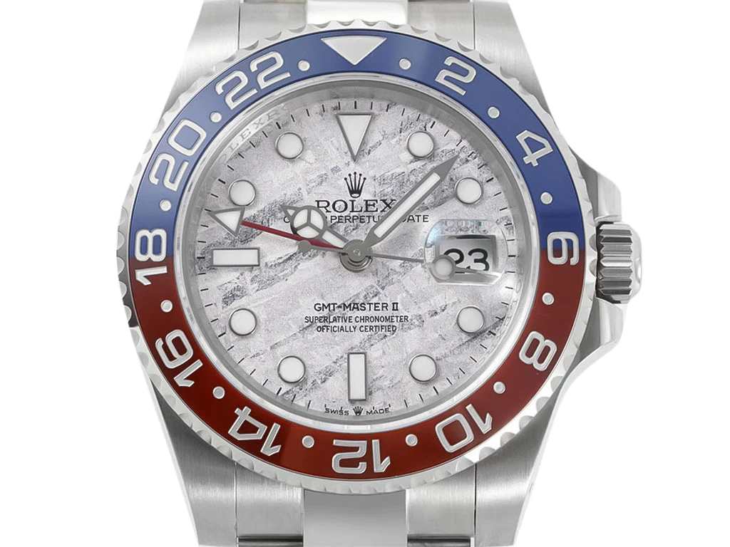 GMT-Master II Stainless Steel 'Pepsi' with Meteorite Dial (40mm)