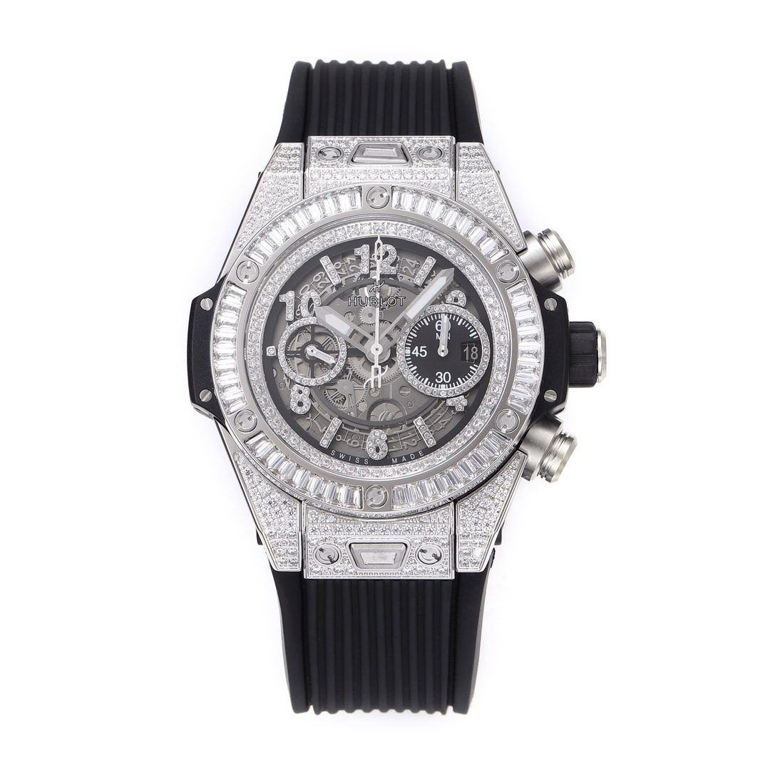 BIG BANG Unico Titanium Alloy Case with Diamonds and Grey Dial (44MM)