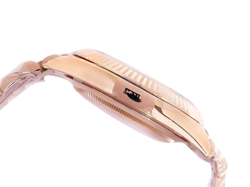 Day-Date 40 Rose Gold 'President' with Chocolate Dial (Roman Numerals) and Fluted Bezel