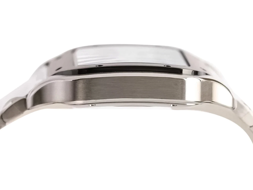 Santos Large Stainless Steel with Grey Dial and Grey Bezel (40mm)