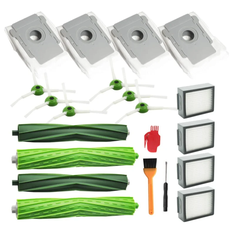 16Pcs Replacement For Robot Roomba I7, I7+,E5,E6,E7,Robot Vacuum Cleaner Attachment Kit