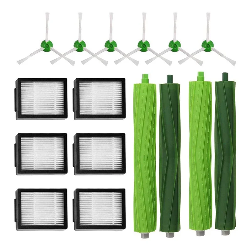 16Pcs Total Accessory Kit For Roomba E5/I7, Large Replacement Pack For Irobot Roomba E5 E6 I7 I7+