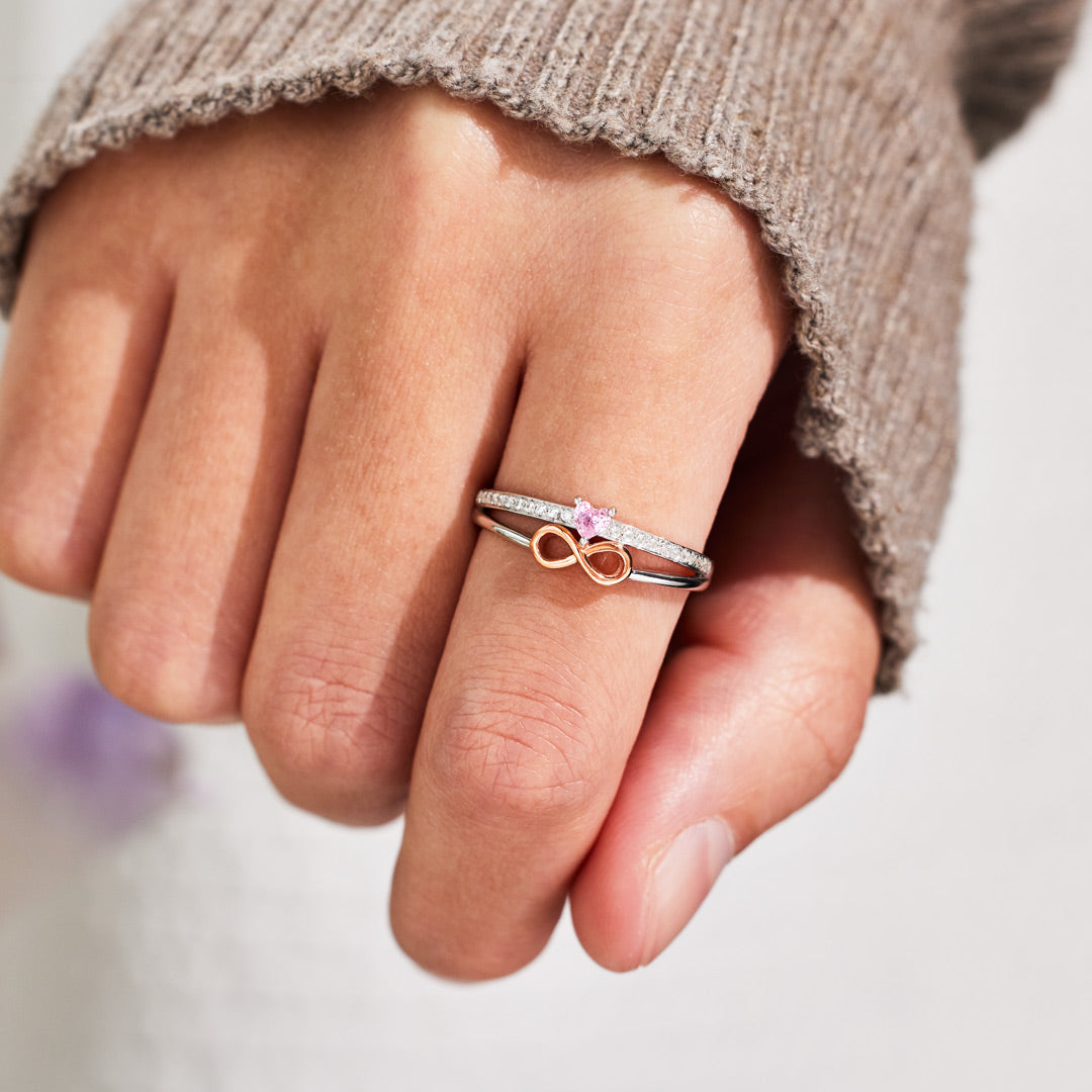 Funny & Forever Heart Infinity Sign Ring