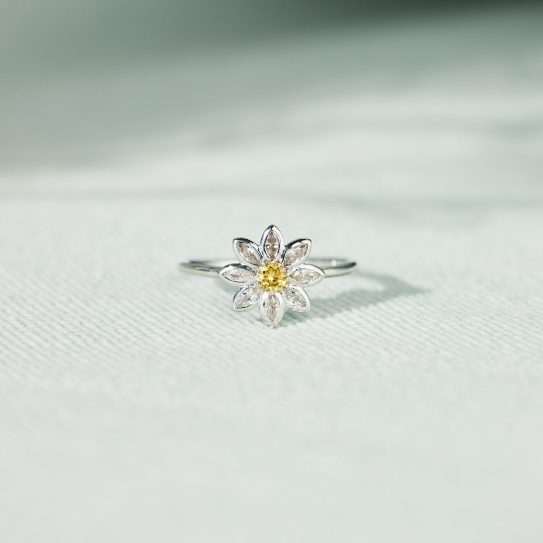 I Love You Golden Flower Ring