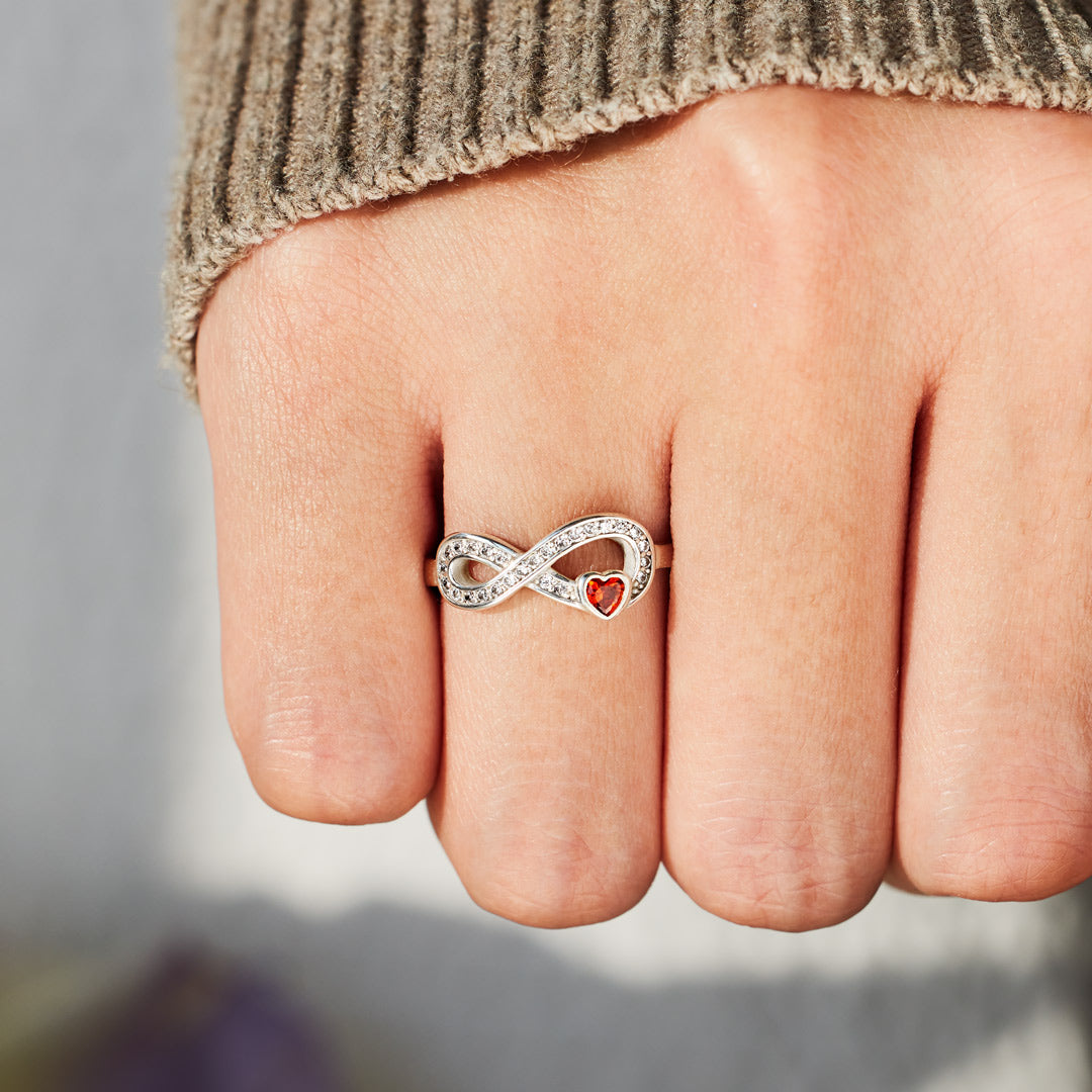 First My Daughter Heart Infinity Ring