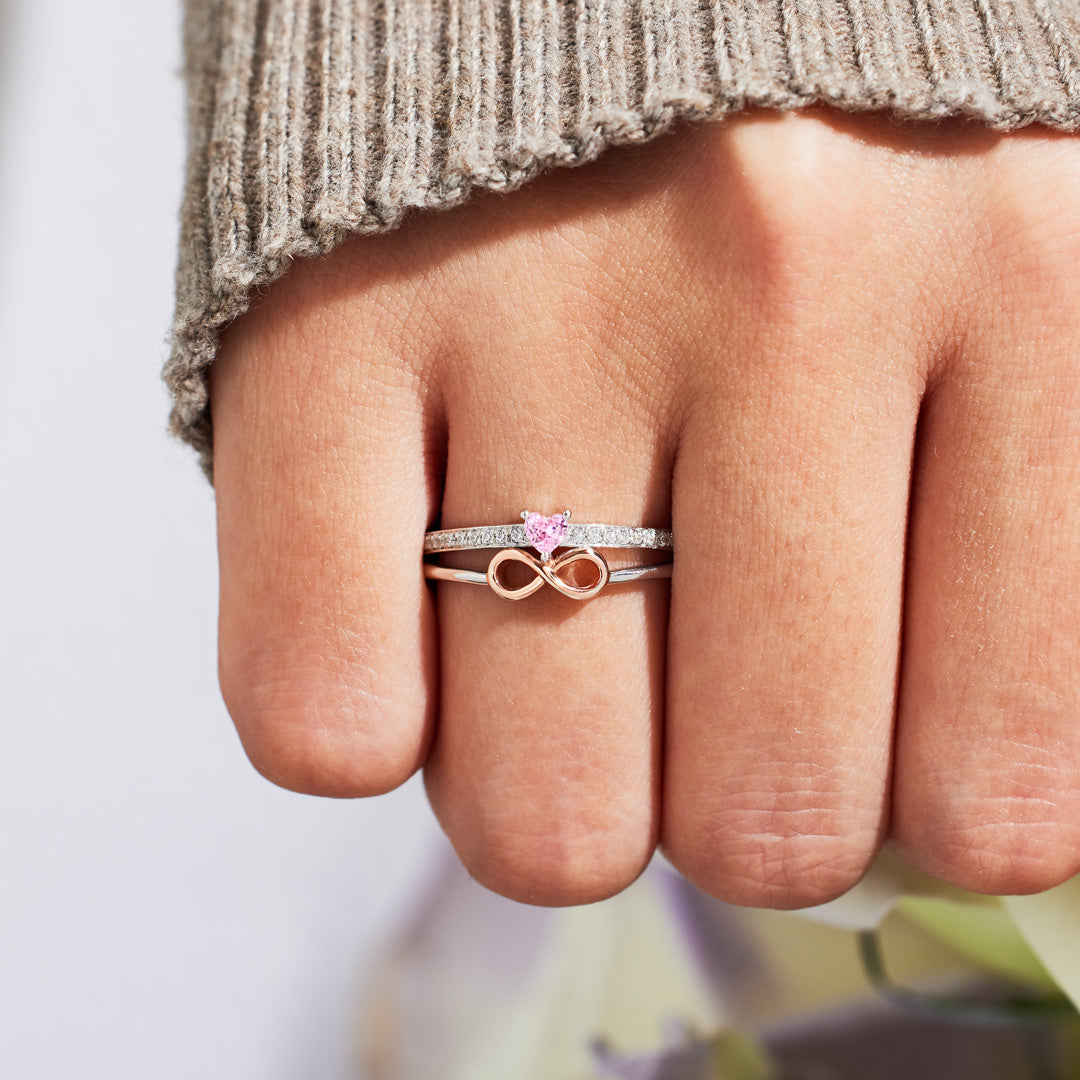 Funny & Forever Heart Infinity Sign Ring