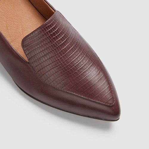 Faye Plum Lizard Emboss