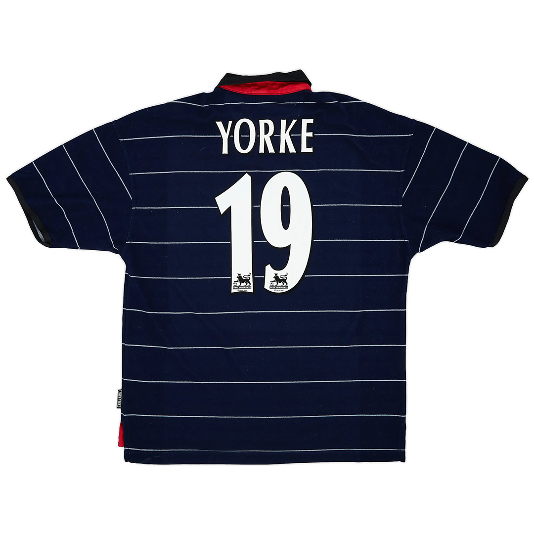 Yorke #19 Manchester United Retro Jersey Away 1999/00