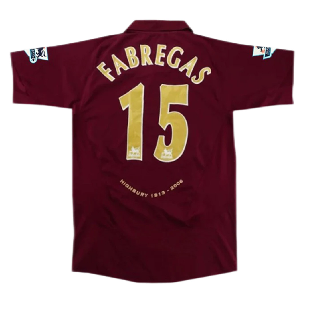 Arsenal FABREGAS #15 Retro Jersey Home 2005/06