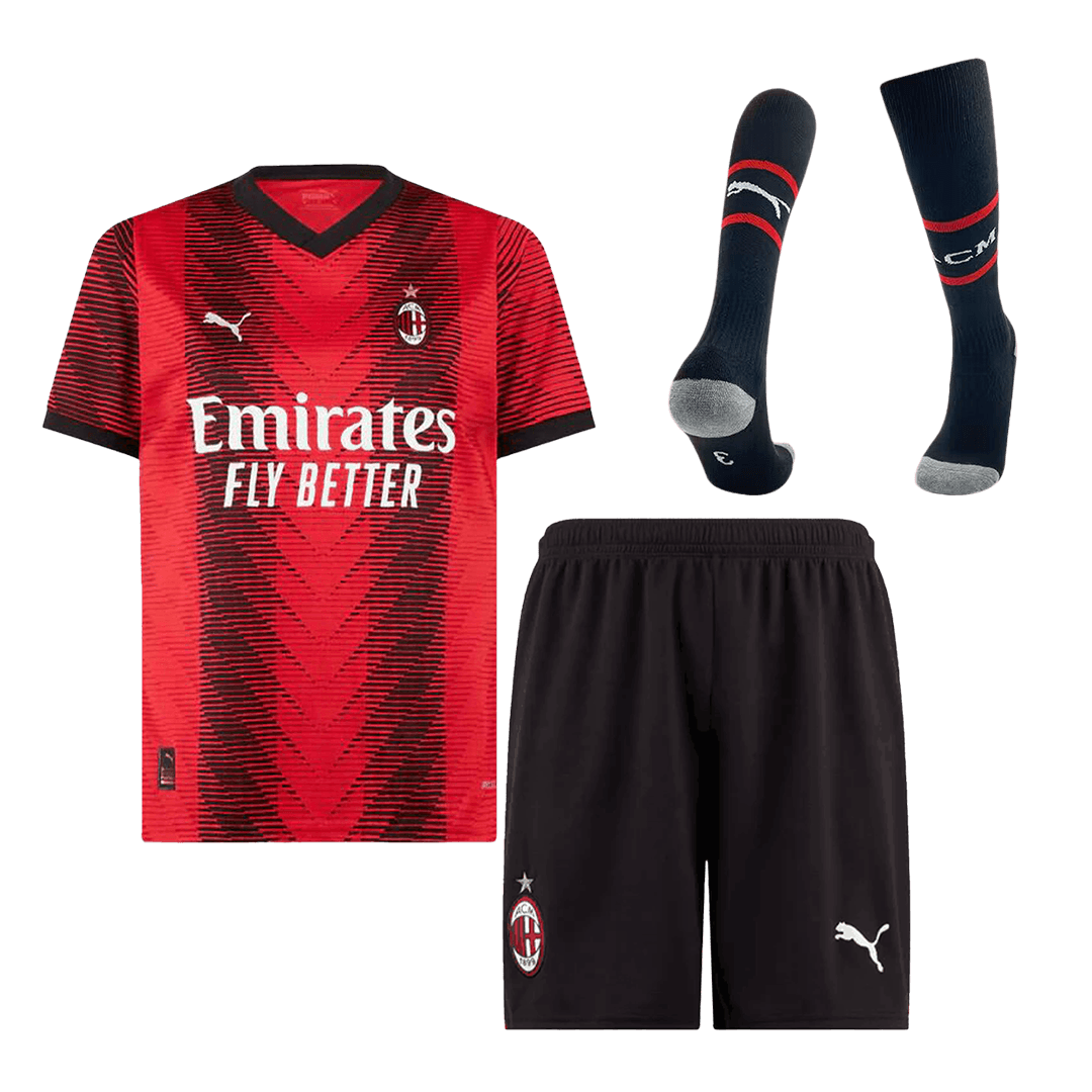 AC Milan Home Whole Kit(Jersey+Shorts+Socks) 2023/24