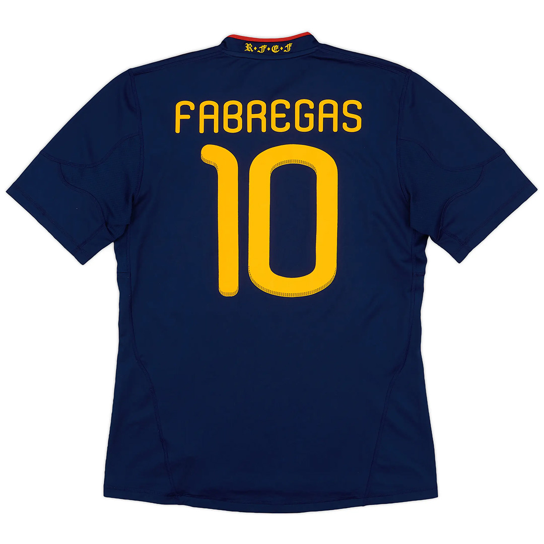 FABREGAS #10 Spain Retro Jersey Away World Cup Final 2010