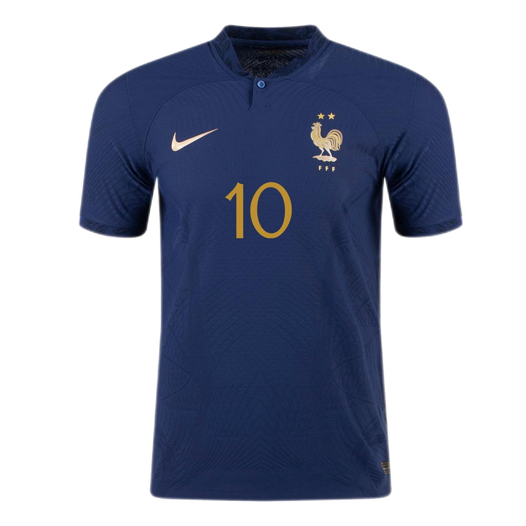 France MBAPPE #10 Jersey Home Player Version World Cup 2022