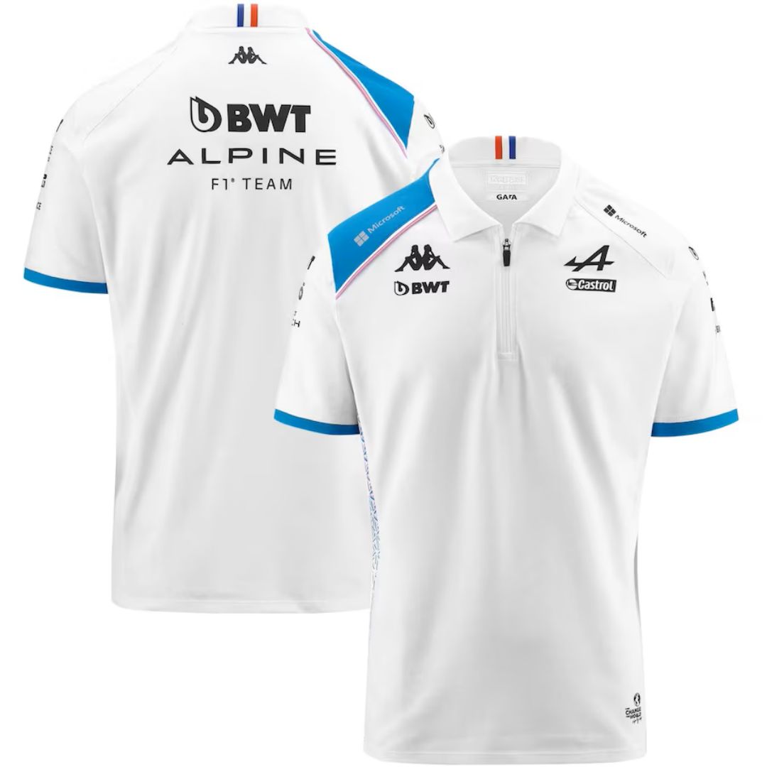 BWT Alpine F1 Team Polo Shirt White 2023
