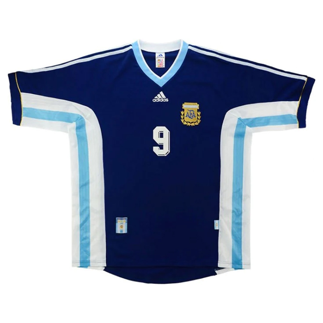 Argentina BATISTUTA #9 Retro Jersey Away World Cup 1998