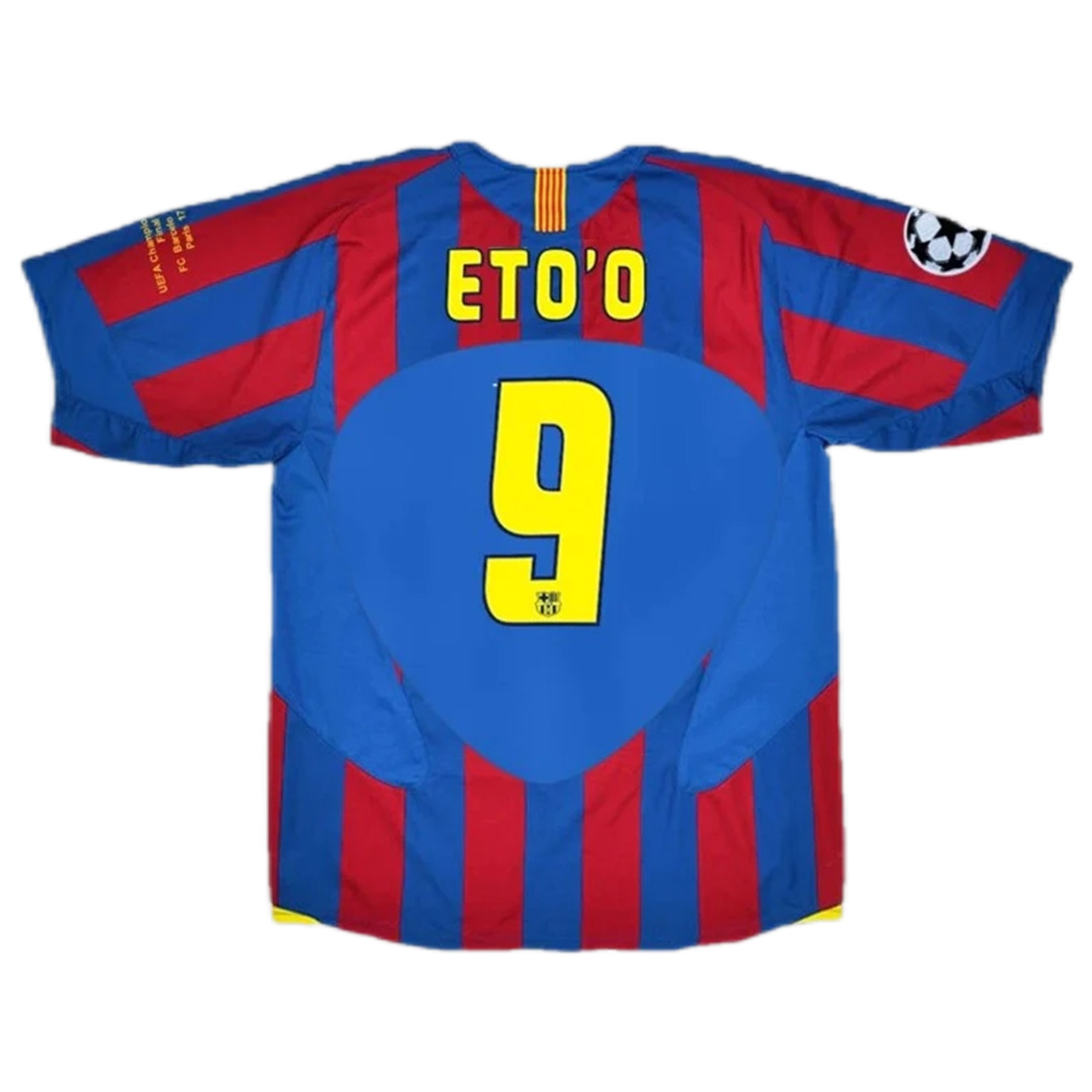 Barcelona ETO'O #9 UCL Final Retro Jersey Home 2005/06