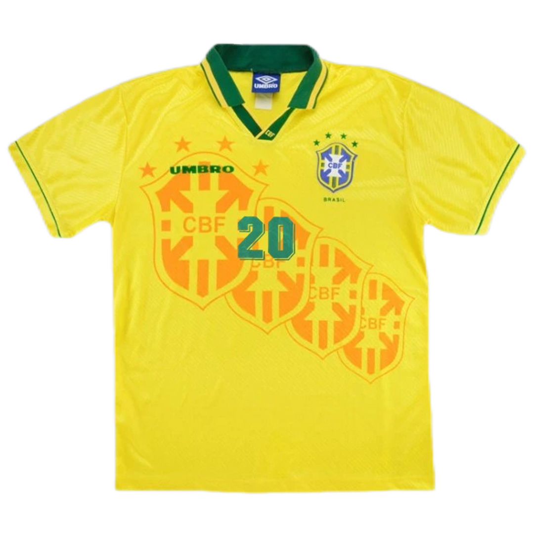 Brazil Ronaldo #20 Retro Jersey Home World Cup 1994