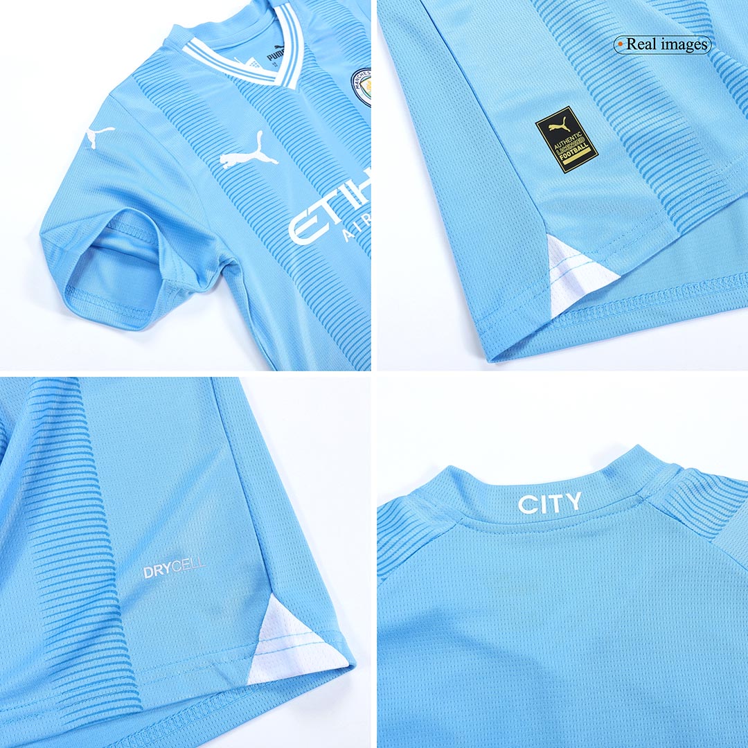 Kids Manchester City Home Jersey Kit 2023/24