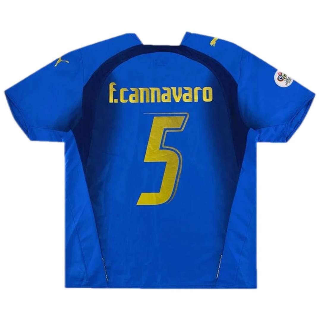 F.CANNAVARO #5 Italy Retro Home Jersey World Cup 2006