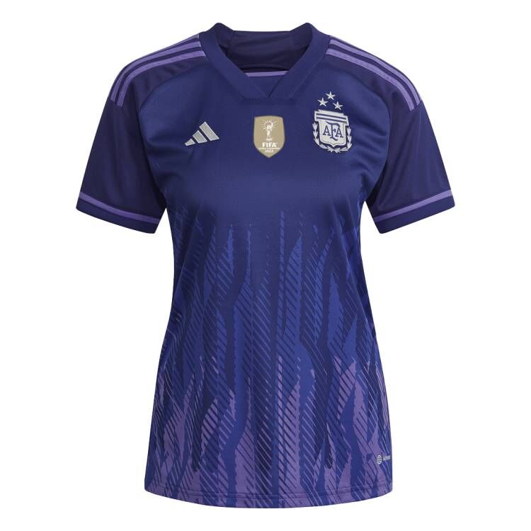 Argentina Women's 3 Stars Jersey Away Replica World Cup 2022